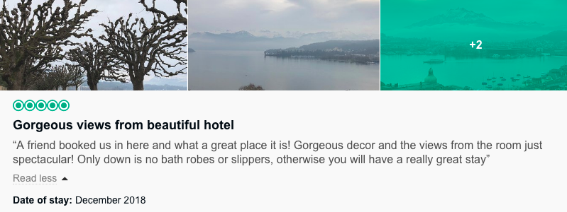 Text of review for Art Deco Hotel Montana Luzern unforgettable wedding location best wedding place in Luzern