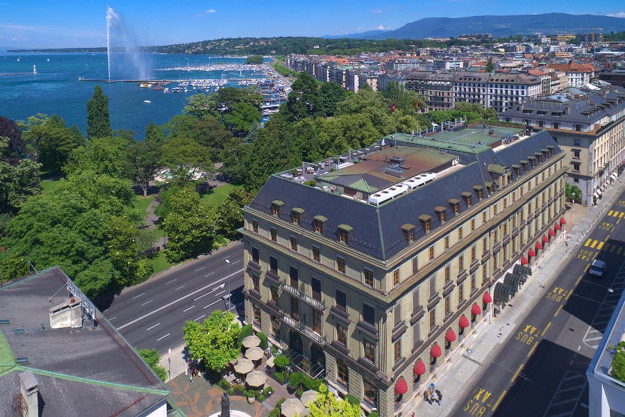 Hotel Metropol Geneva aerial view