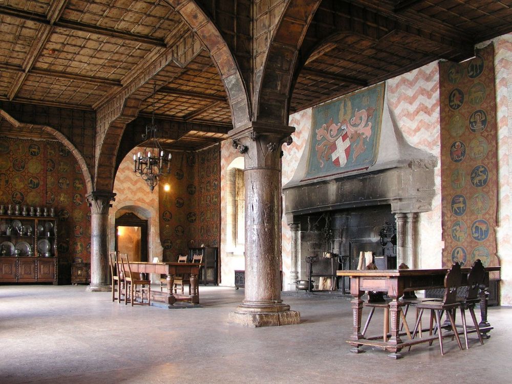 Inside castle Chillon